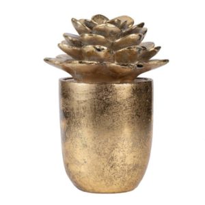 פריט נוי זהוב- אצטרובל בעציץ