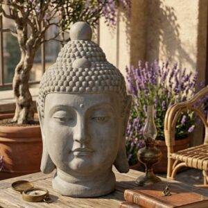 פסל ראש בודהה לבית ולגינה
