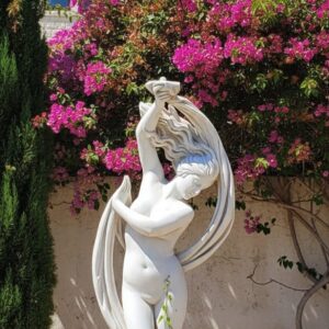 פסל אשה איטלקי שיש גרוס עם צמנט ART-304