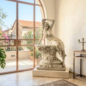 פסל איטלקי של אשה משיש גרוס 140-ART-309