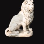 פסל אריה לגינה משיש גרוס איטלקי