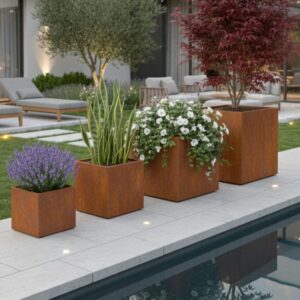 עציץ גדול מרובע