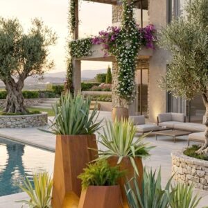 עציץ ברזל גדול דגם אפולו