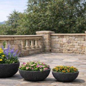 אדניות פיברסטון קעורות בצבע שחור