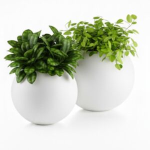 סט אדניות כדור פיברסטון - לבן