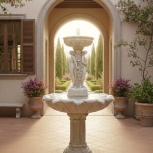 מזרקה איטלקית עם דמויות נשים