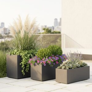 אדניות פיברסטון מאורכות  GA30-333 בצבע אפור