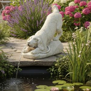 כלב/ מזרקת מים איטלקי אבן