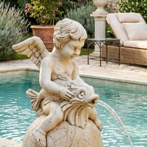 מלאך יושב על כדור