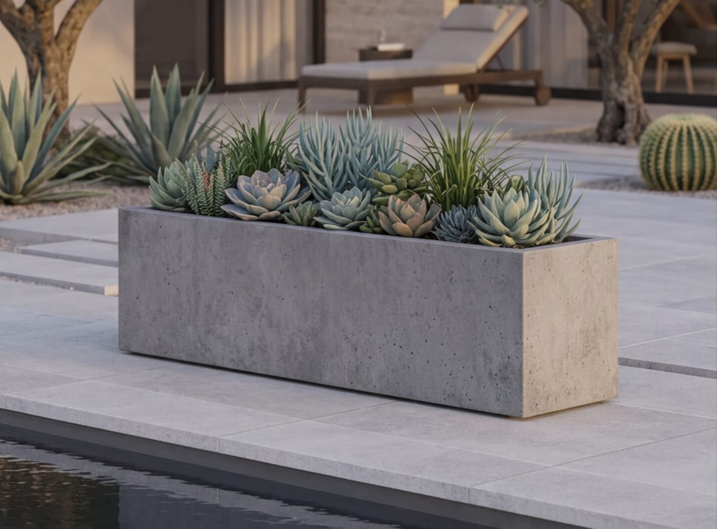 אדניות ענקית בלבנית בצבע אפור בטון – תמונה 2