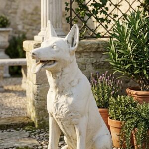 פסל כלב גדול איטלקי אבן