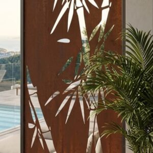 דקורציה מפלדת קורטן עיצוב במבוק